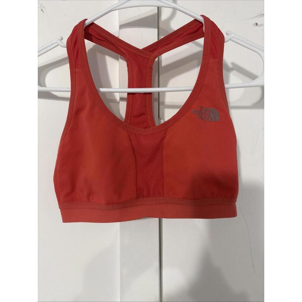 The North Face Sports Bra Womens Small Orange Racerback Active Gym